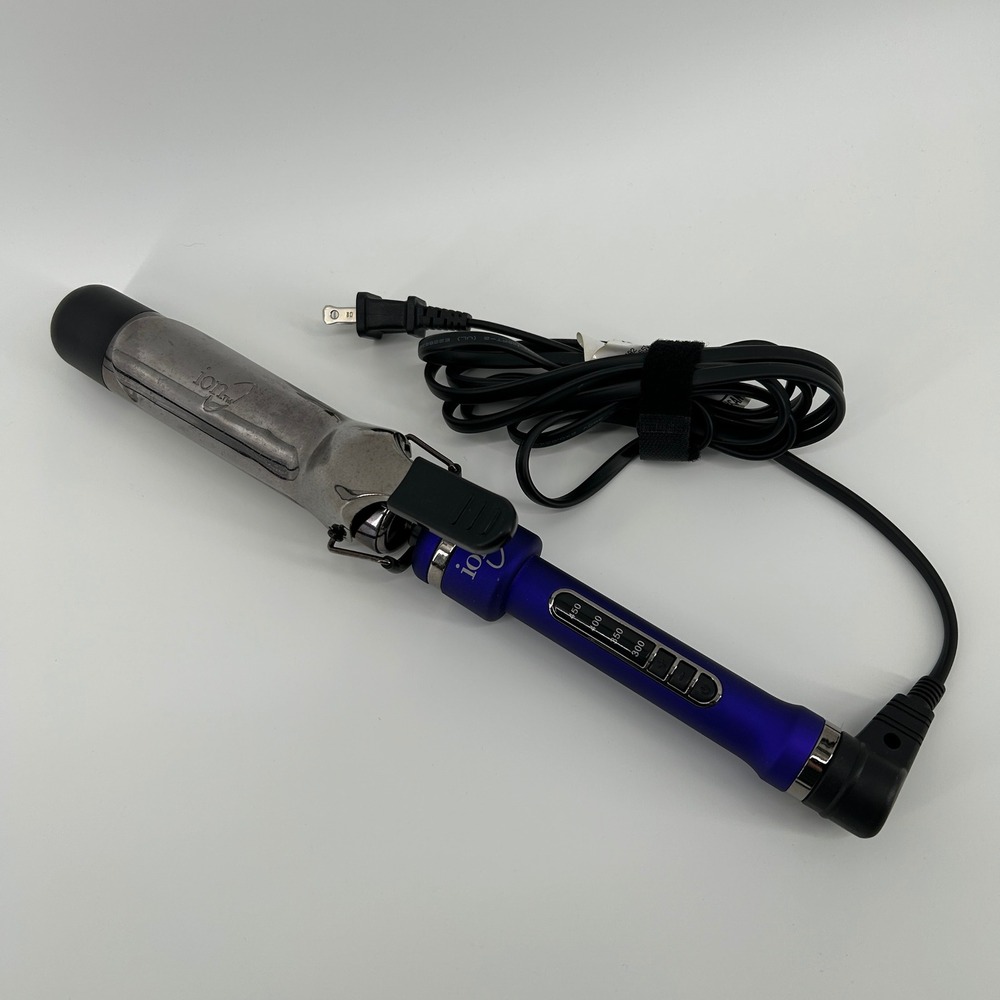 Ion Titanium Pro Hair Curling Iron 1 1/4" Blue Digital 450F Dual Voltage 301192